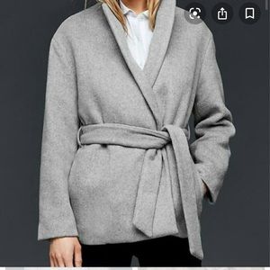GAP Wrap Coat Heather Grey BRAND NEW